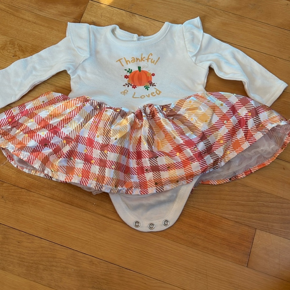 Thanksgiving dress onesie